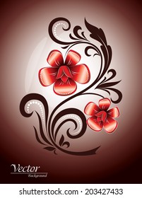Floral Background. Vector Illustration.