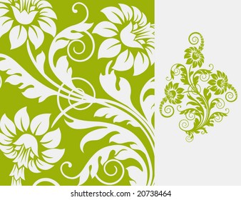 Floral background. Vector illustration.