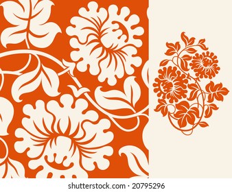 Floral background. Vector illustration.