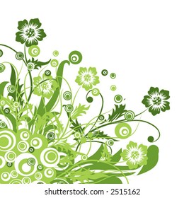 Floral background, vector illustration