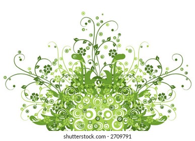 Floral background, vector illustration