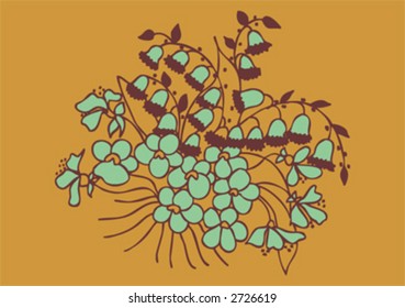 Floral background, vector illustration