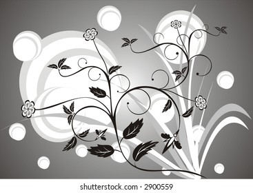 floral background, vector illustration