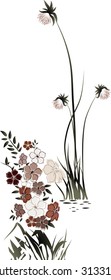Floral background. Vector illustration.
