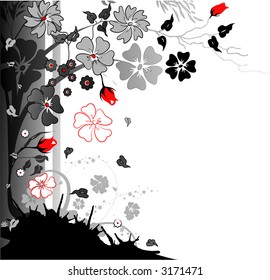 Floral background. Vector illustration