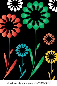 floral background. Vector illustration.