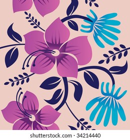 Floral background, vector illustration