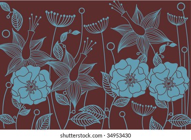 floral background. Vector illustration.