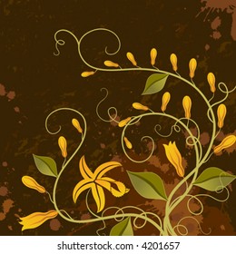 Floral background. Vector illustration.