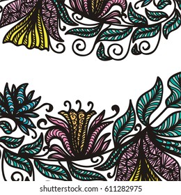 Floral background. Vector illustration.