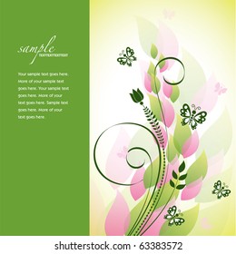 Floral Background. Vector Illustration.