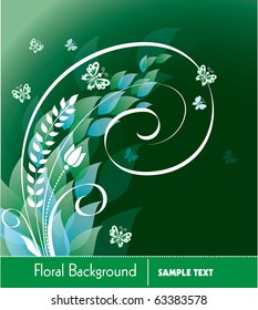 Floral Background. Vector Illustration.