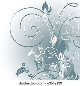 Floral Background. Vector Illustration.