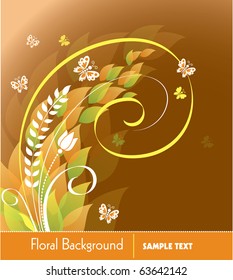 Floral Background. Vector Illustration.