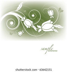 Floral Background. Vector Illustration.
