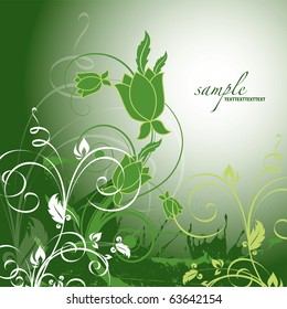 Floral Background. Vector Illustration.