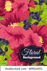 Floral background. Vector illustration