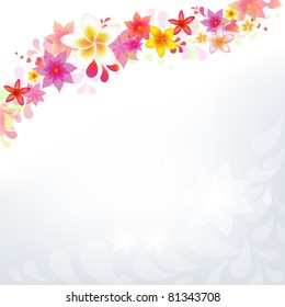 Floral Background, Vector Illustration