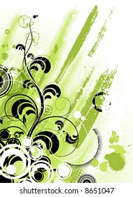 Floral background. Vector illustration