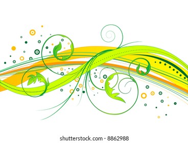 Floral background, vector illustration