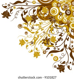 Floral background, vector illustration