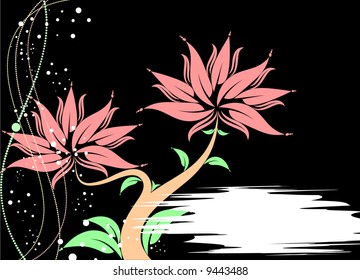 Floral background. Vector illustration