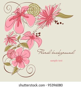 Floral background vector illustration