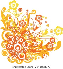 Floral background, vector illustration  beautiful