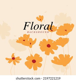 Floral background, vector illustration and flat design.