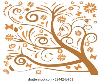 floral background vector illustration and pattern