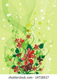 Floral background, vector illustration series.