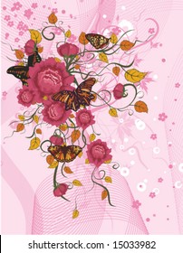 Floral background, vector illustration series.