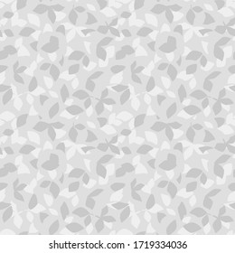 floral background - vector light gray seamless pattern with leaves