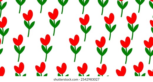 Floral background vector pattern with delicate flowers and leaves, seamless design
