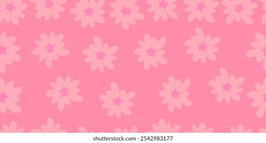 Floral background vector pattern with delicate flowers seamless design
