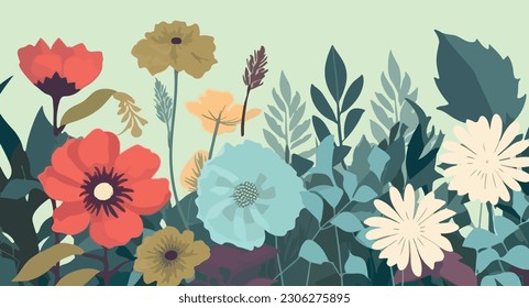 Floral background, vetor illustration for banner, poser design 