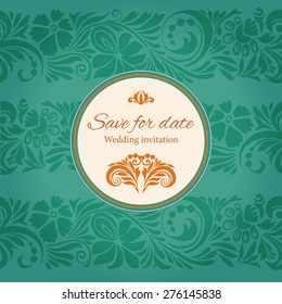 Floral background. Vintage style. Blank greeting cards, wedding invitations.