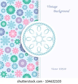 Floral background in vintage style. Vector eps10 illustration