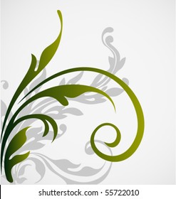 Floral background vintage vector element, nature ornament