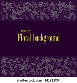  Floral background violet