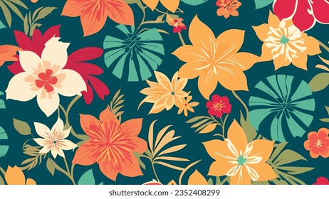 Floral Background Wallpaper. Vector Illustration.