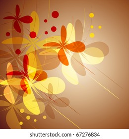 Floral background with warm colors.