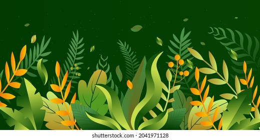Fondo floral para web y aplicaciones, ilustración plana 