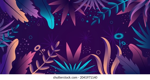 A floral background for web and apps, flat illustration 