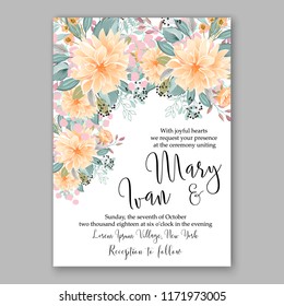 Floral background for wedding invitation, baby shower invitation, christmas party invitation, bridal shower invitation, greeting card, floral clip art vector illustration