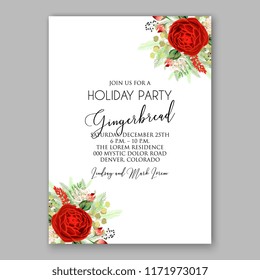 Floral background for wedding invitation, baby shower invitation, christmas party invitation, bridal shower invitation, greeting card, floral clip art vector illustration