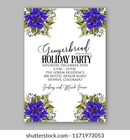 Floral background for wedding invitation, baby shower invitation, christmas party invitation, bridal shower invitation, greeting card, floral clip art vector illustration