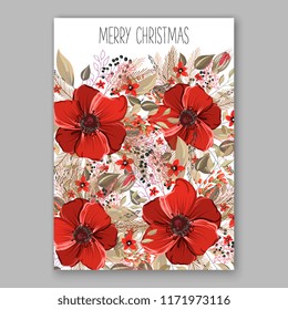Floral background for wedding invitation, baby shower invitation, christmas party invitation, bridal shower invitation, greeting card, floral clip art vector illustration