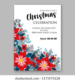 Floral background for wedding invitation, baby shower invitation, christmas party invitation, bridal shower invitation, greeting card, floral clip art vector illustration