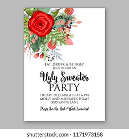 Floral background for wedding invitation, baby shower invitation, christmas party invitation, bridal shower invitation, greeting card, floral clip art vector illustration